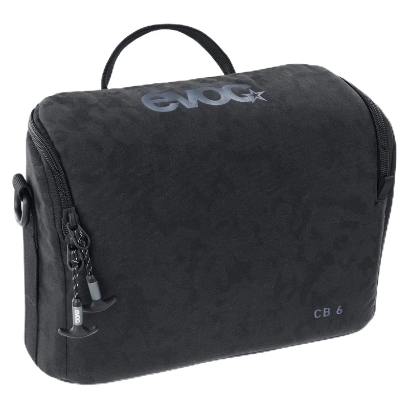 EVOC CB 6 Photo Shoulder Bag (efficient Padding, Water-Repellent Compartment, PFC-Free Robust Outer Material, incl. T-Zipper Puller, Dimensions: 11 x 18 x 27 cm, Volume: 6 l), Black