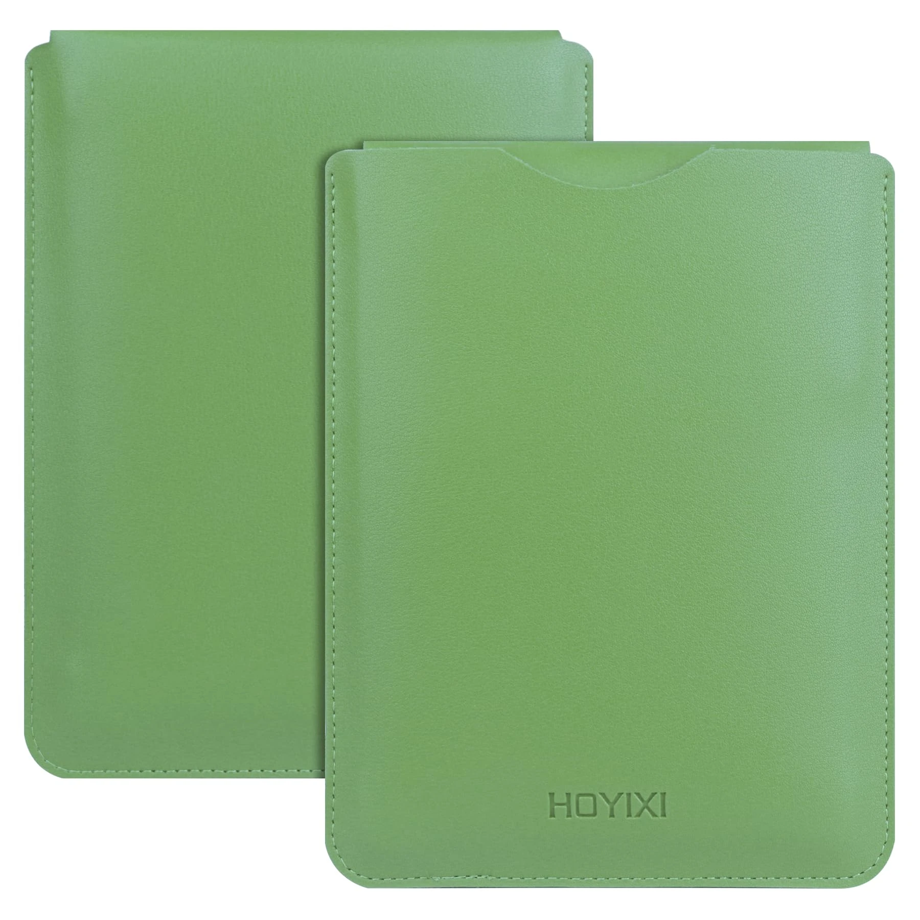 HoYiXi Universal Sleeve Case for 6-inch Kindle/Kobo/Voyaga/Lenovo/Pocketbook/Sony/Tolino E-book E-reader Lightweight Leather Sleeve Bag Pouch for 6-inch E-book, Green