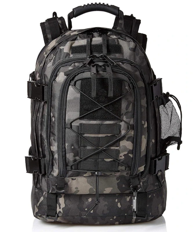 Miramrax Tactical Backpack Military Army Daypack - Assault Pack for Men Molle Backpacks Bug Out Bag 3 Day Pack for Hiking, Blackcamo, 40L US, Sport