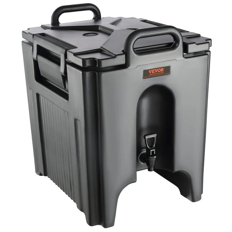 VEVOR Insulated Beverage Dispenser, 10 Gallon, Food-grade LL9450UP Hot and Cold Beverage Server, Thermal Drink Dispenser Cooler with 1.18 in PU Layer Two-Stage Faucet Handle, for Restaurant Drink Shop