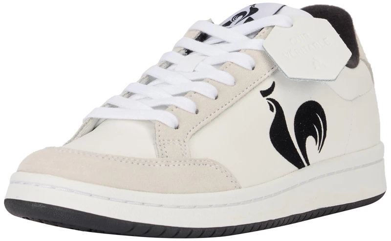 Le Coq Sportif Unisex LCS Short Rooster Optical White/Black Sneaker, 4 UK