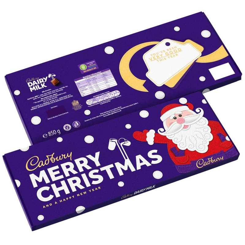 Cadbury Dairy Milk Giant Chocolate Christmas Bar 850g - By Cadbury Gifts Direct