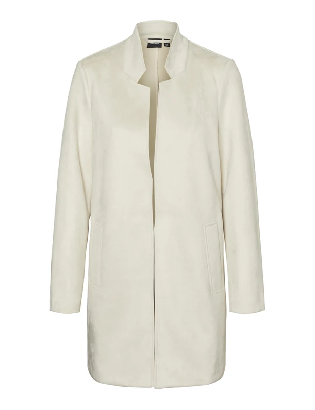 VERO MODA Women's Vmjosefreja Faux Suede Jacket Boo Jacket, Oatmeal, XS