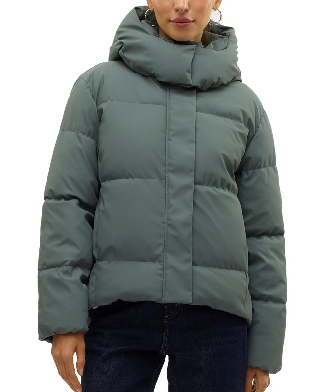VERO MODA Women's Vmgretakylie Short Coated Jacket Noos Quilted Jacket, Balsam Green, S - Image 1