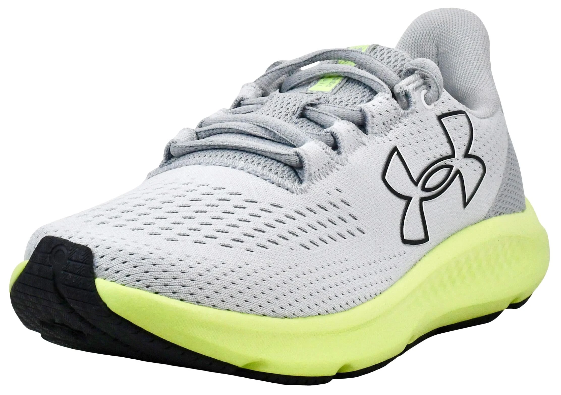 Under Armour women's Charged Pursuit 3 Big Logo Running Shoe, Halo Gray/Mod Gray/Anthracite, 8.5
