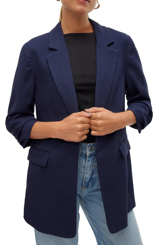 VERO MODA Womens Vmfrida Regular Noos Blazer, Blazer Navy, 38 UK