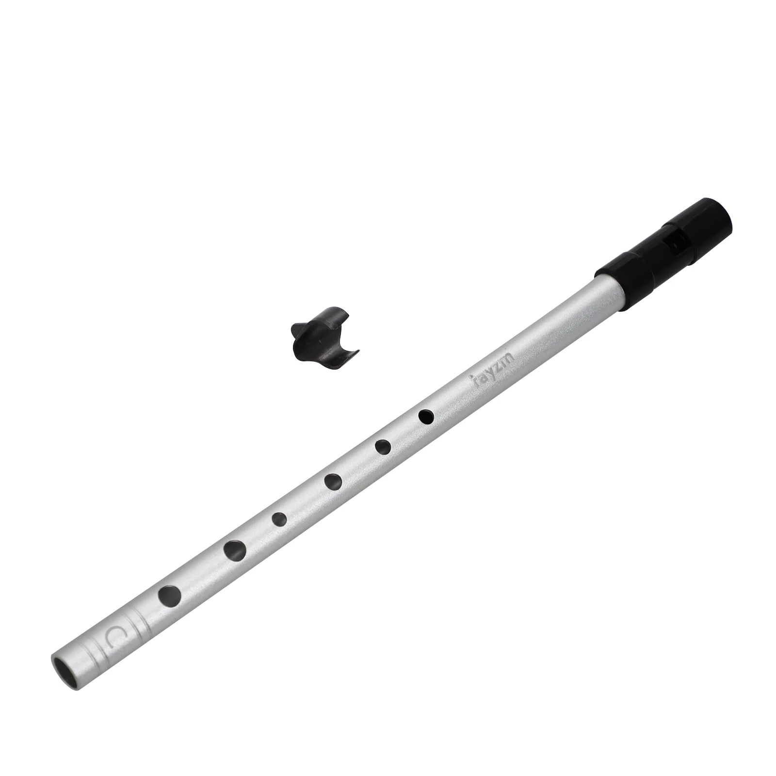 Rayzm Tin Whistle/Irish Whistle, C-Key 6-Hole Aluminum Penny Whistle for Beginners (Silver)