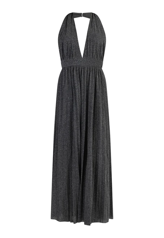 nolie Women's Maxi Dress, Black Silver, S