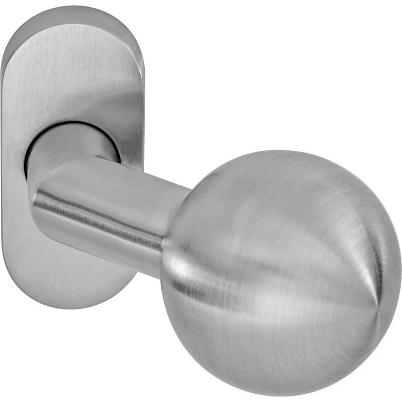 OGRO Renovi 3548 VO 90050057185 Door Knob, Rosette 30 x 68 x 10, Offset Knob, Anodised Silver