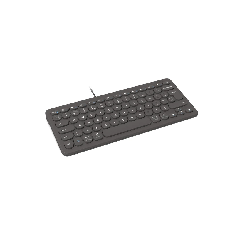 ZAGG Connect 12-Inch Type-C Compact Wired Keyboard, Optimized Typing Experience, Compatible with Windows, macOS, iOS, ChromeOS & Android (Charcoal)