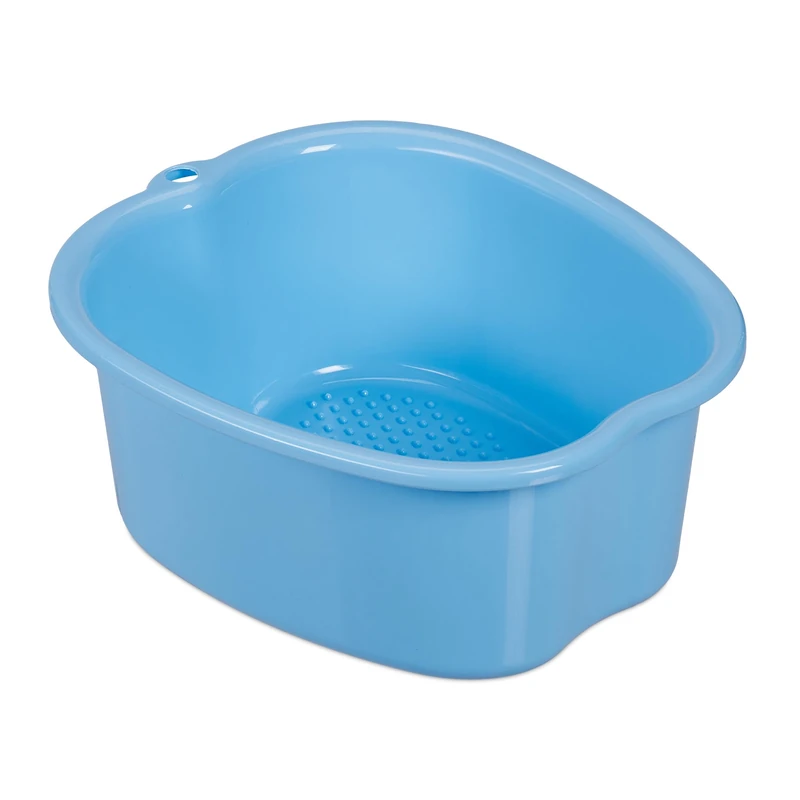 Relaxdays, Tub Spa, Plastic, Foot Bath Bowl for Pedicure & Wellness, HxWxD 15 x 33 x 38 cm, Blue