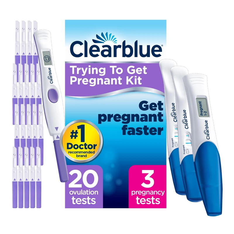 Clearblue Digital Ovulation & Pregnancy Tests, Double Your Chances of Getting Pregnant, 20 Advanced Ovulation Strips & 1 Ultra Early Triple-Check & Date Combo Pack (3 Tests), Packaging May Vary