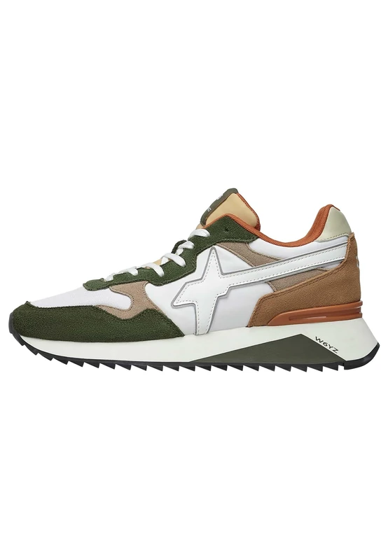 w6yz Sneakers in Technical Fabric and Suede, Military 43, Military, 9.5 UK