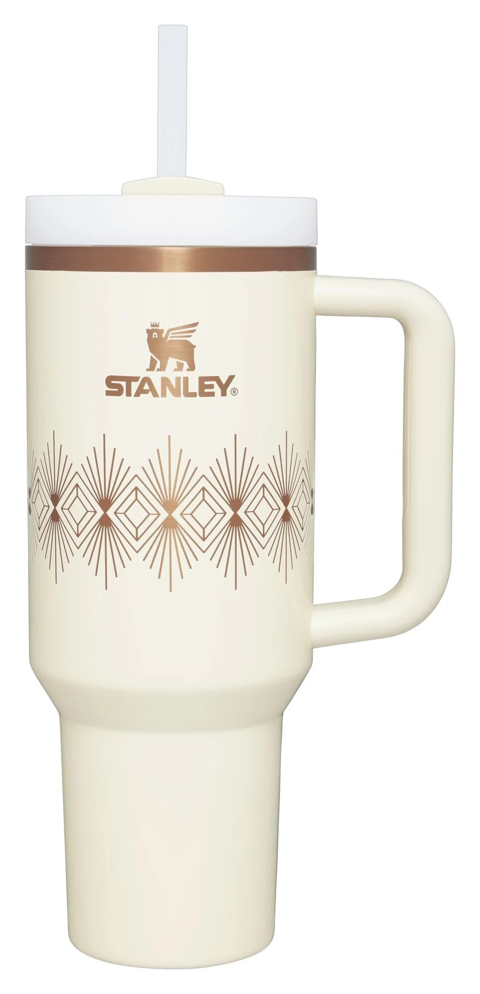 STANLEY Quencher H2.O FlowState™ Tumbler 40 oz Cream Gloss Deco