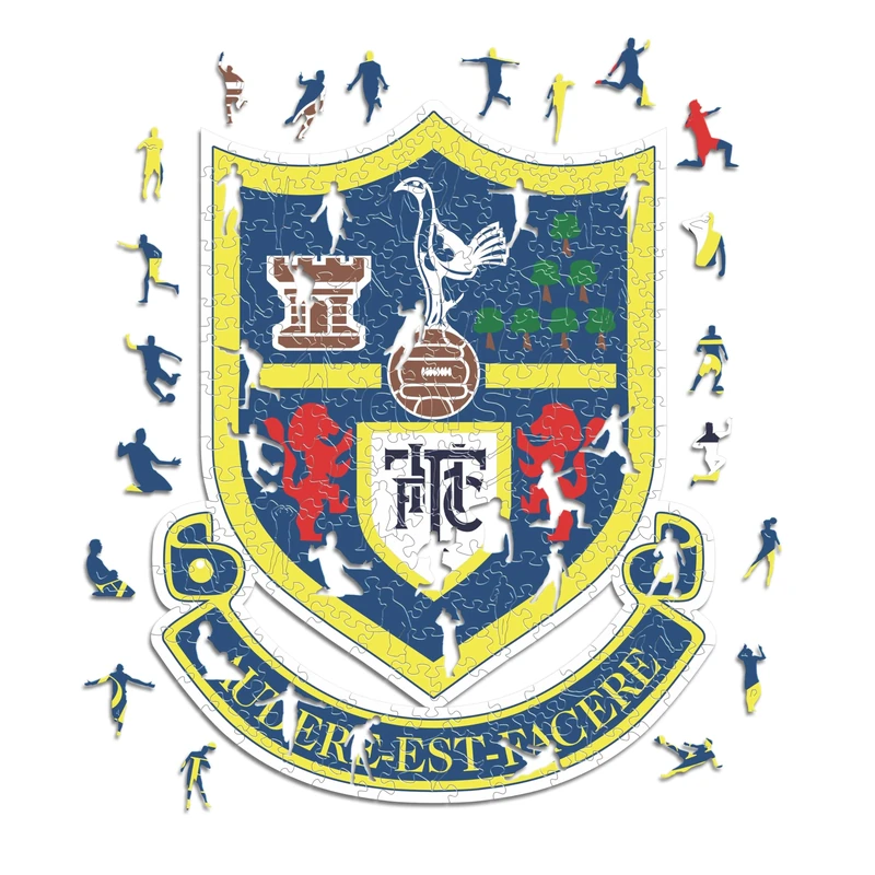 Iconic Puzzles, Tottenham Retro Logo, 100% eco-sustainable wooden puzzle with official license, size M, 270 pieces