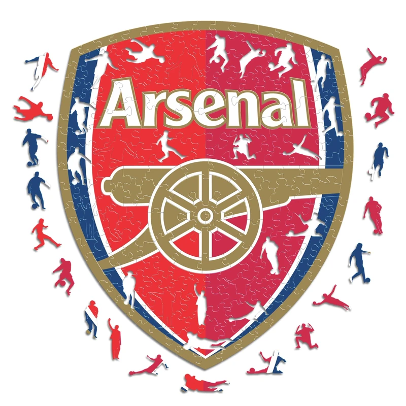 Iconic Puzzles - Arsenal, Logo, Officially Licensed Wooden Puzzle, 100% Sustainable, Gift for Adults and Children, Size M, 270 Pieces