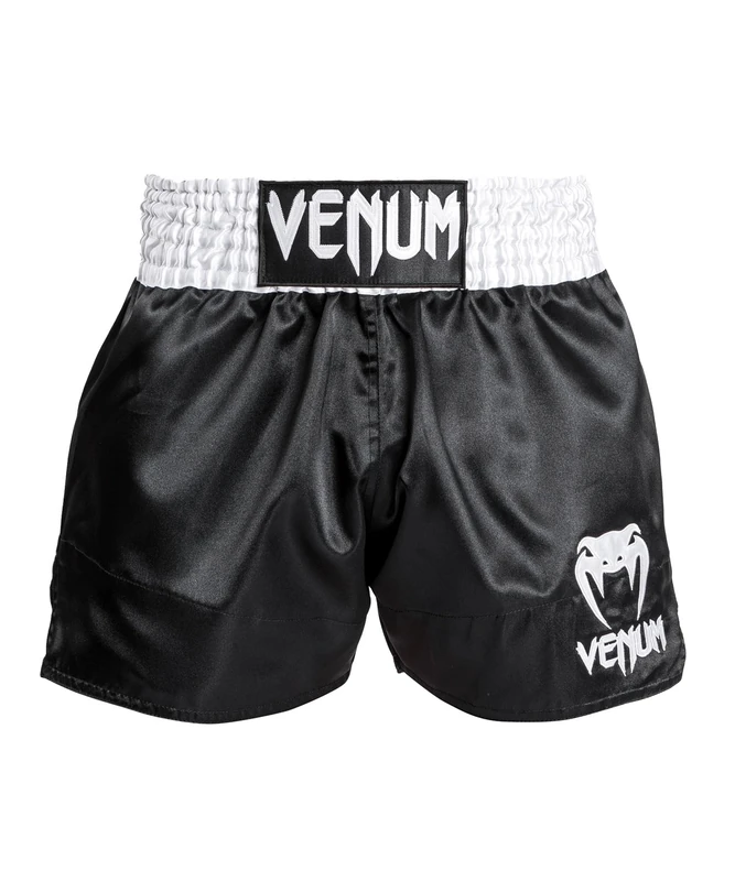Venum, Classic Muay Thai Shorts, Men's, XL, Black/White/White