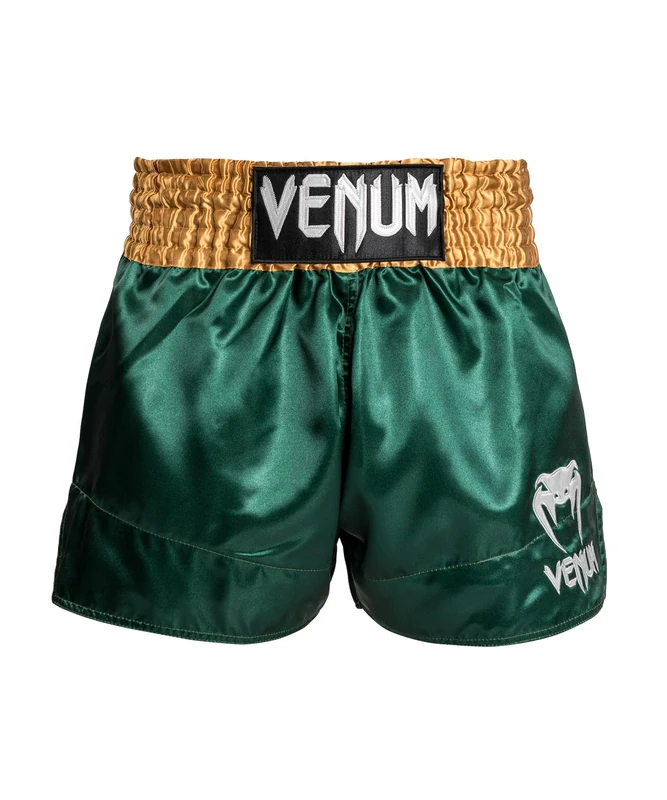Venum, Classic Muay Thai Shorts, Men's, XS, Green/Gold/White