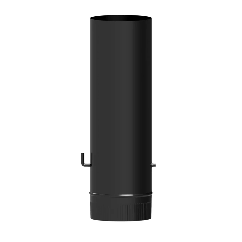 Wolfpack Black Vitrified Steel Stove Tube Ø 150 mm with Key Wood Stoves, Fireplace, High Resistance, Black