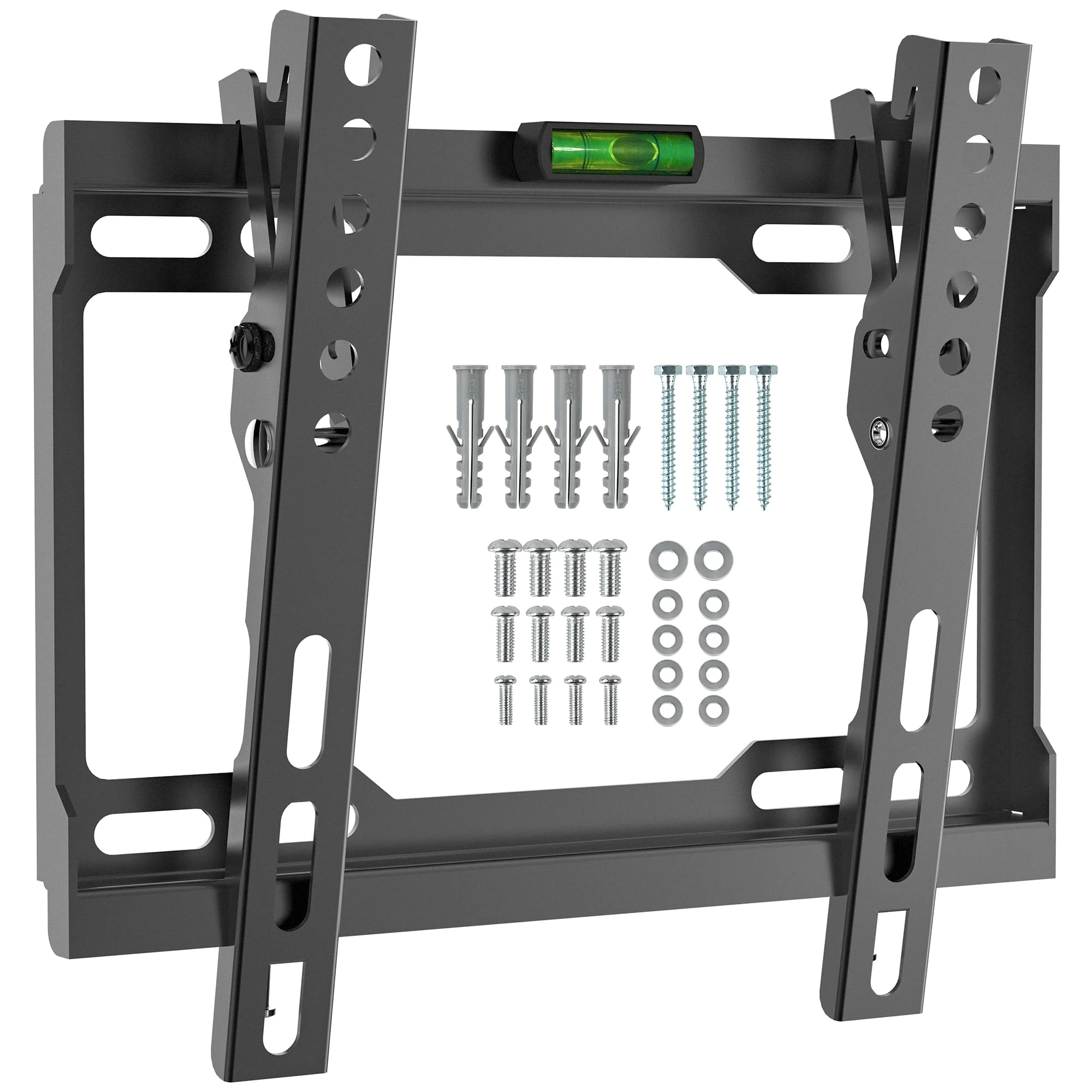 Digank Tv Wall Bracket For 17-43 Inch, Tilt Flat Tv Wall Mount With Spirit Level, 35kg Capacity Universal tv bracket, Max Vesa: 200x200