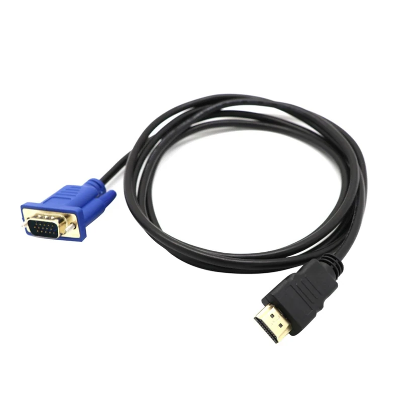 Ulafbwur 1.8m HDMI to VGA Male-to-Male Adapter Cable for PC, DVD, HDTV