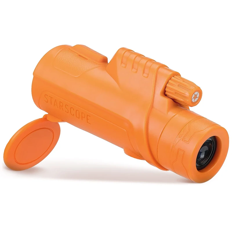 Starscope 10x42 Monocular for Adults - High Power HD Mini Telescope Monoculars Birdwatching Hunting Hiking Wildlife Viewing | BAK4 Prism Scope, FMC Lens, Wide Field of View (Orange)