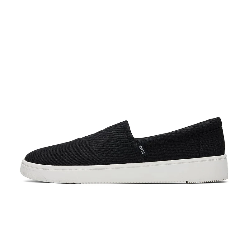 TOMS Men's Trvl Lite Alpargata Sneaker, Black Heritage Canvas, 8 UK