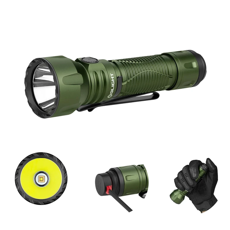 OLIGHT Javelin Tactical Flashlight 1350 Lumens 730M Powerful Torch Nylon Case IPX8 Waterproof Can Be Used Outdoors Green