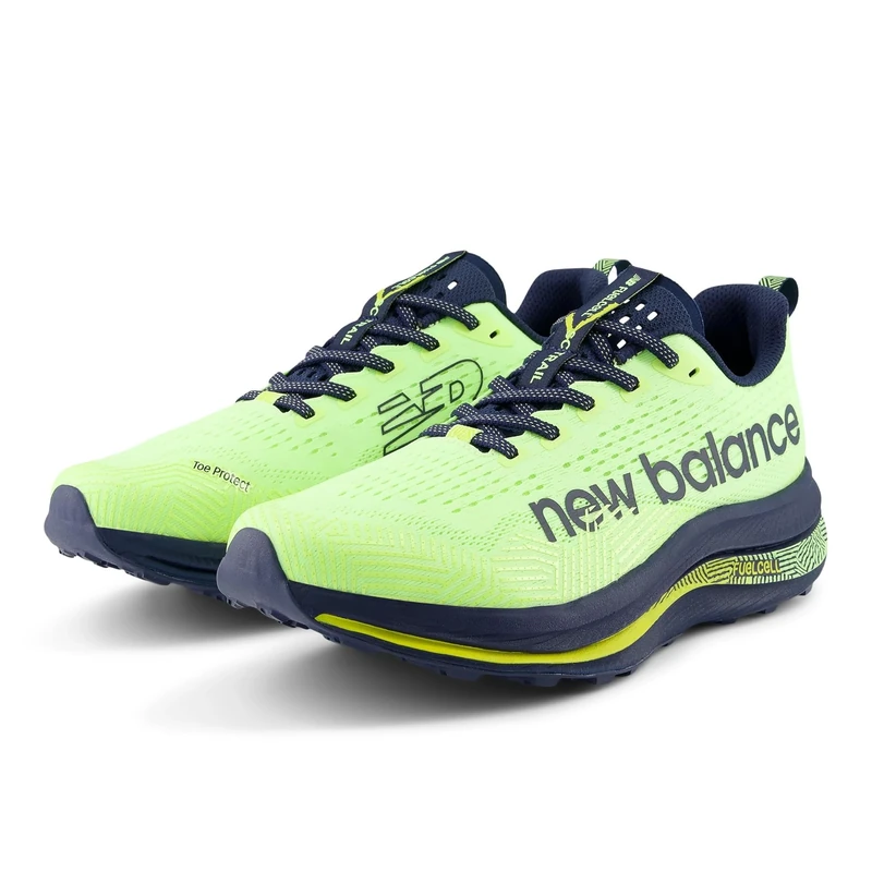 New Balance MTTRXCC FuelCell SuperComp Trail Men Bleached Lime Glo Nb Navy UK 7.5 - Image 1