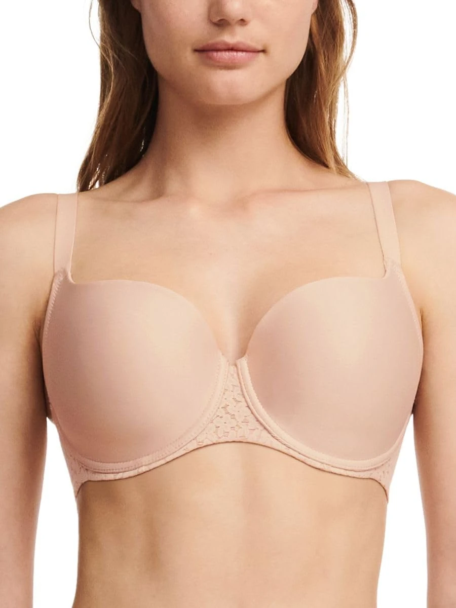 Chantelle Norah Open Neckline T-Shirt Bra, Nude Blush, 30E