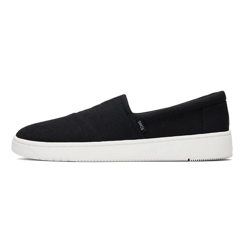 TOMS Men's Trvl Lite Alpargata Sneaker, Black Heritage Canvas, 6 UK - Image 1
