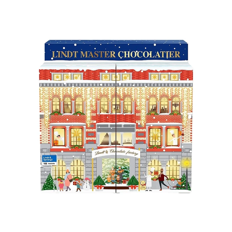 Lindt Chocolates Advent Calendar 2025 - Luxury Milk Chocolate Factory 24 Days Christmas Countdown Advent Calendar 304g Christmas Gifts for Women, Secret Santa Gifts for Him