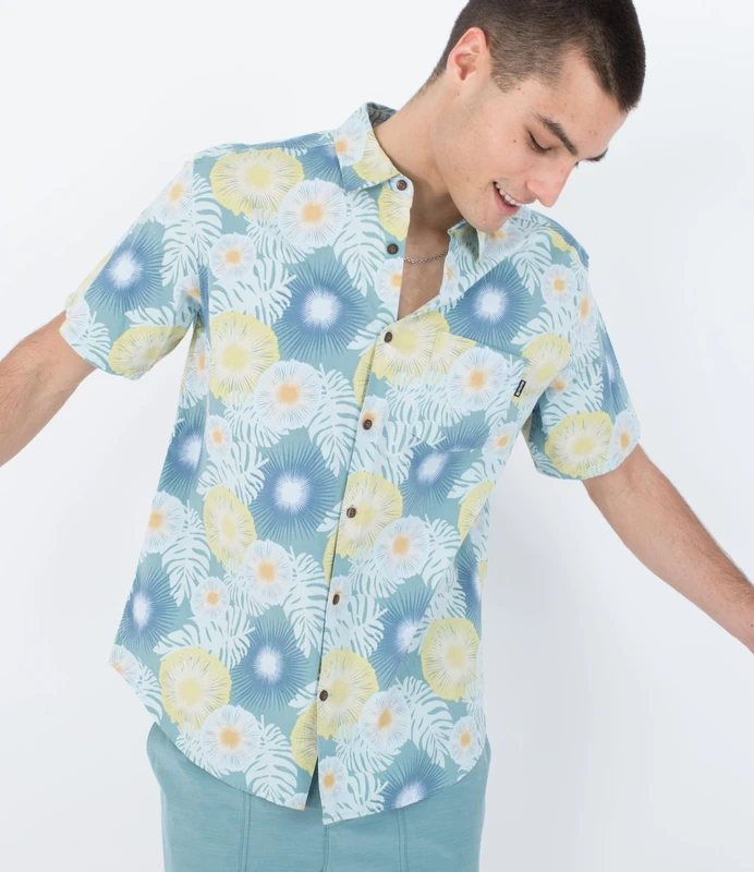 Hurley Mens One and Only Lido Stretch Shirt, Artillery, M EU