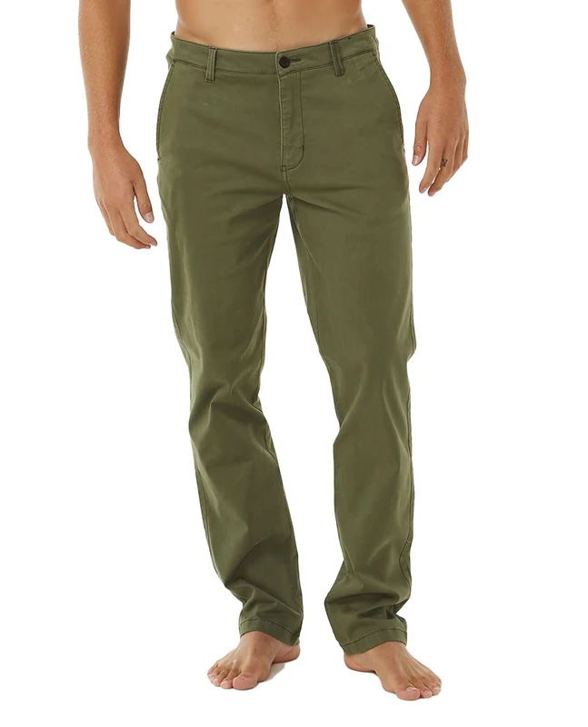 RIP CURL Men's Classic Surf Chino Pants Casual, Dark Olive, 32