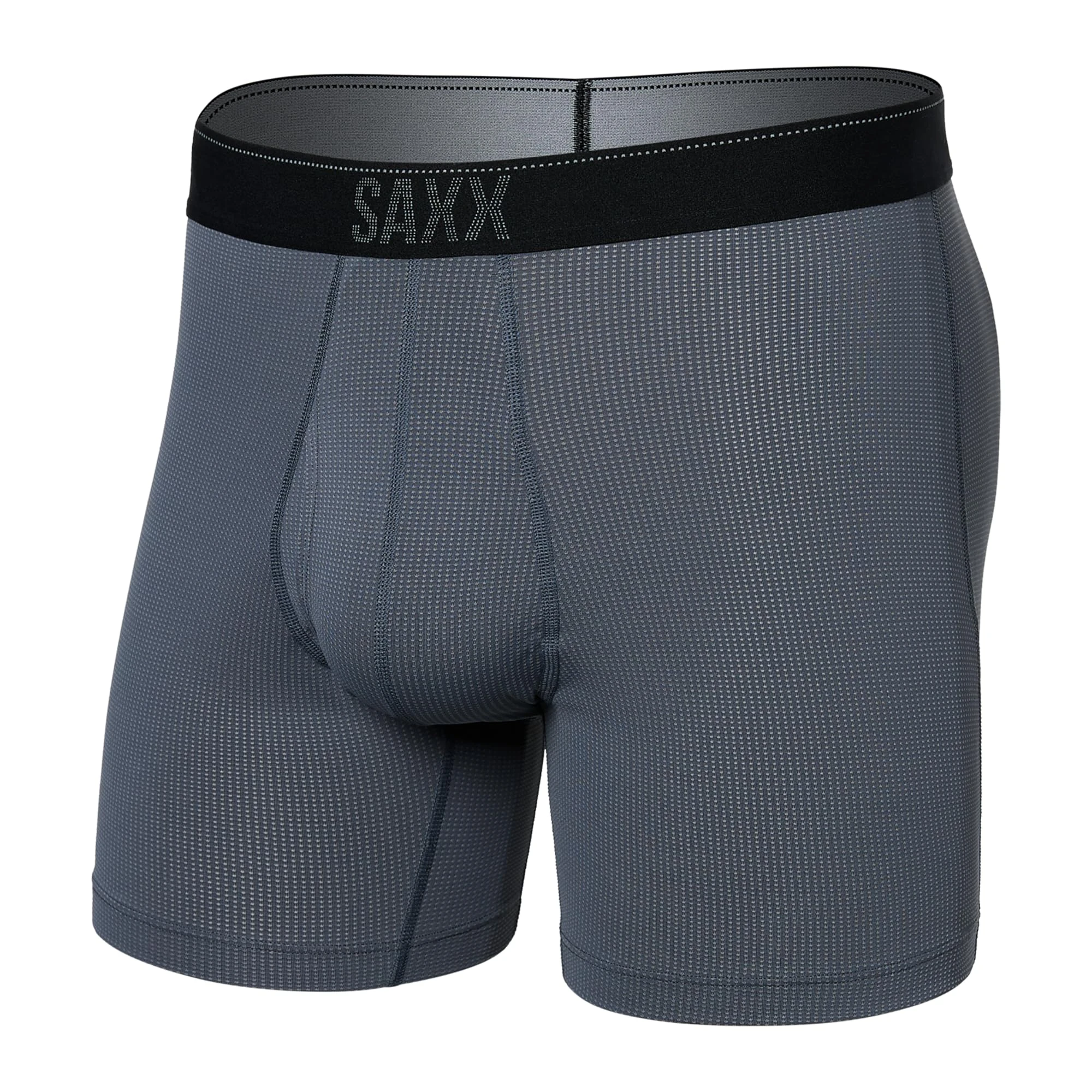 Saxx Quest Quick-Dry Mesh Quick-Dry Performance Boxer Brief, Turbulence - S Blue