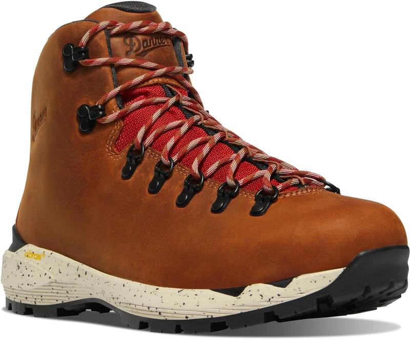 Danner Men's Mountain 600 Evo 4.5" Waterproof Hiking Boot, Mocha Brown/Rhodo Red, 8.5 UK