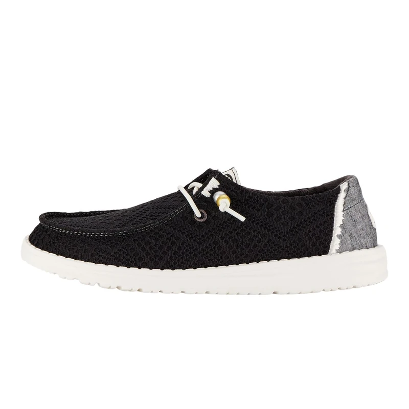 HEYDUDE Women Wendy Boho Crochet Black Casual Moccasin 36 EU