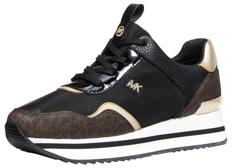Michael Kors 43R4RNFSCD-007 Raina Trainer Women BLK/Brown UK 3.5
