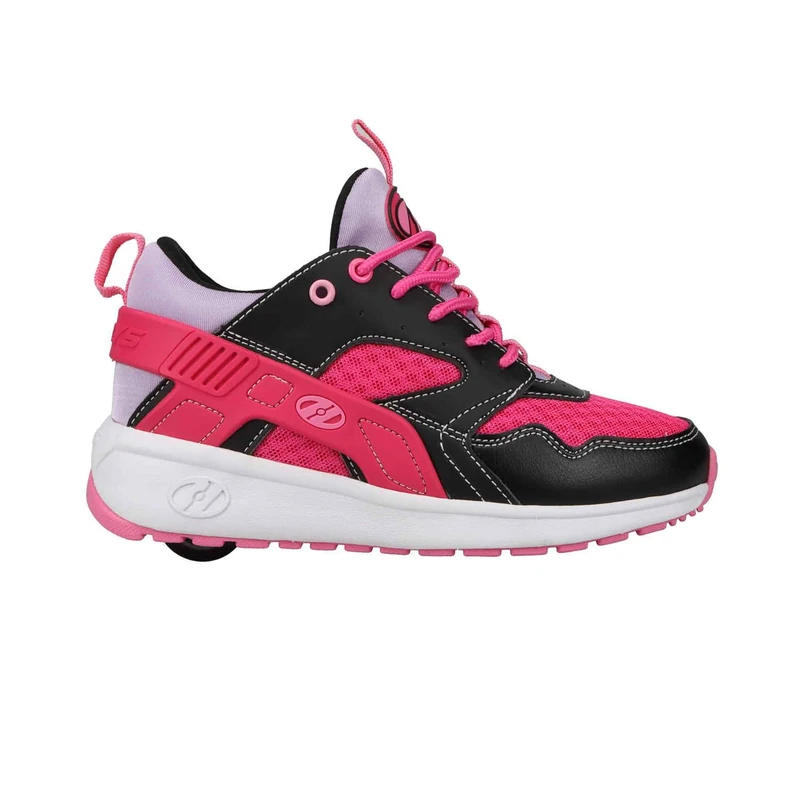 Heelys Unisex Kids Force Wheeled Shoe, Black Hot Pink Light Violet, 5 UK