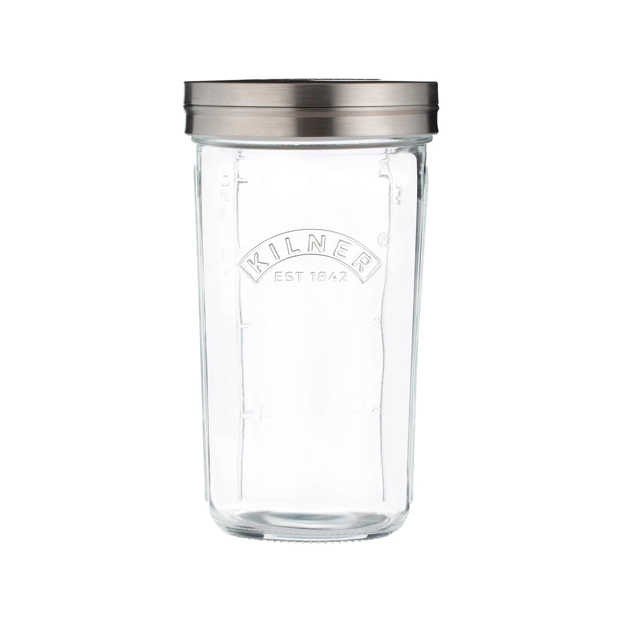Kilner Sifter Jar Set with 0.5 Litre Glass Jar with Stainless Steel Sieve Cap and Lid Ideal for Sifting Flour, Cocoa Powder and Icing Sugar, Perfect for Baking, Dusting and Finishing Touches
