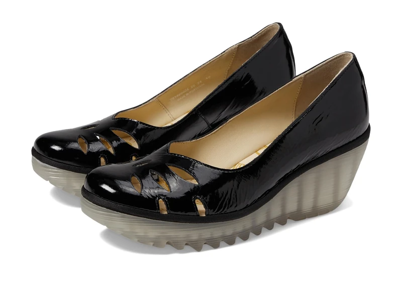 Fly London Women's YUBI480FLY Wedges, Black, 6 UK