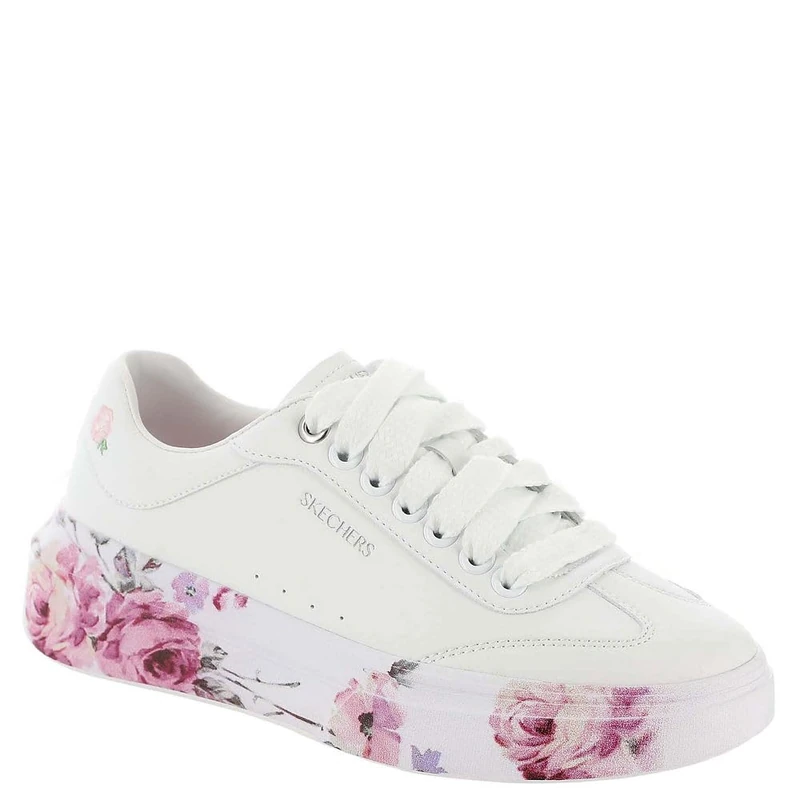 Skechers Women's Cordova Classic-Painted Flora Sneaker, White, 8.5