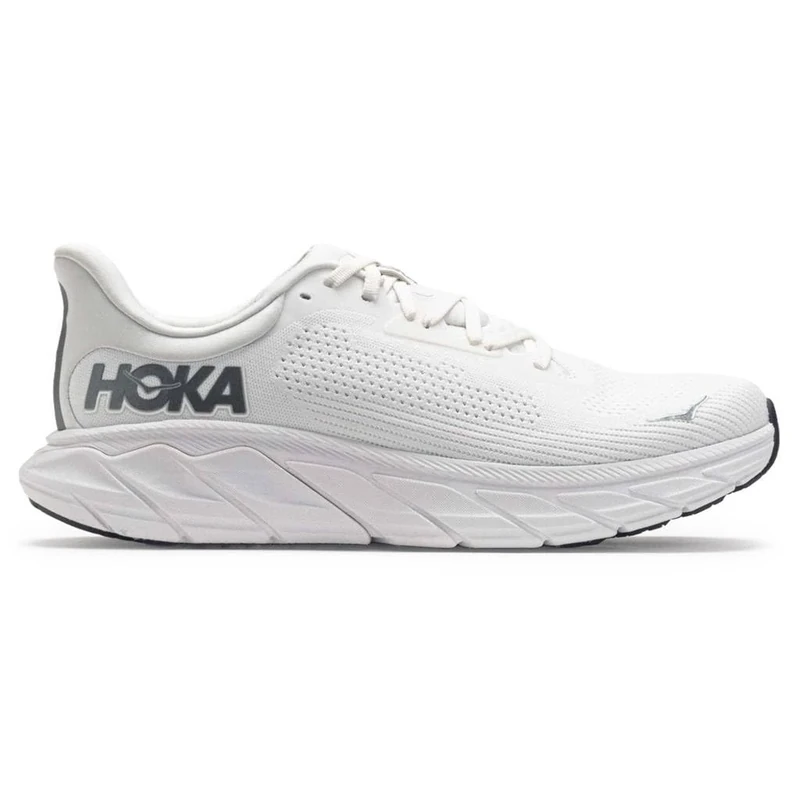 Hoka One One Mens Arahi 7 Textile Blanc De Blanc Steel Wool Trainers 8.5 UK - Image 1
