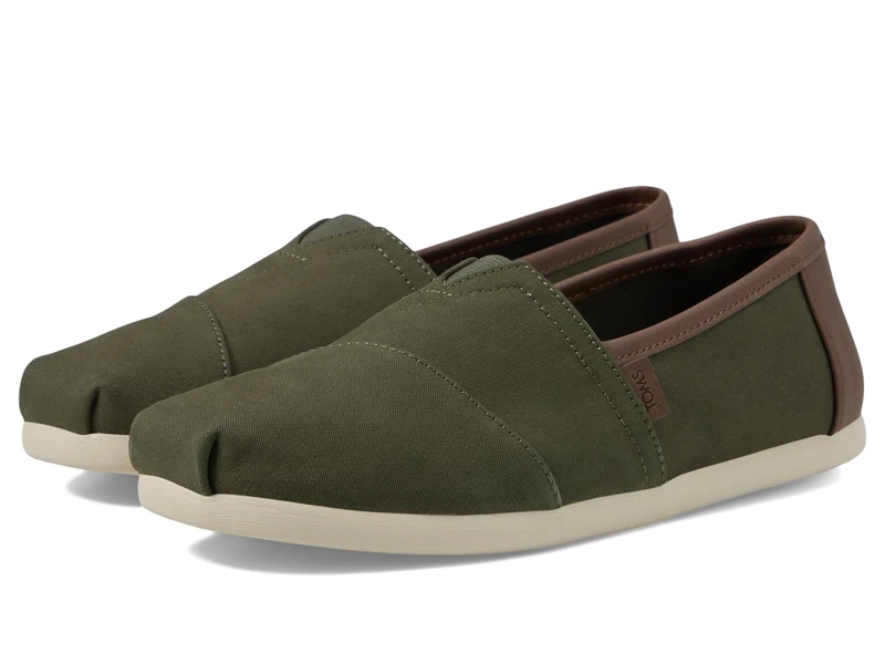 TOMS Mens Alpargata Classic Twill Synthetic Trim Sneaker, Sage, 13 UK