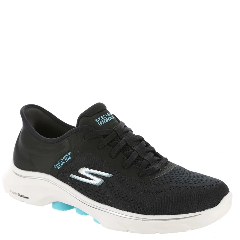Skechers Women's GO Walk 7 Valin Sneaker, Black, 5.5 UK