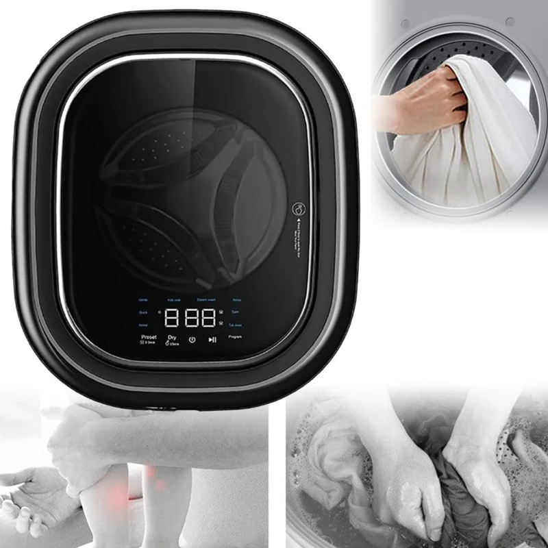 Fully Automatic Washing Machine and Dryer, URG Front Washing Machine, Wall-Mounted Electric Compact Washing Machine, High Temperature Boiling Washing, for Bathroom, Kitchen