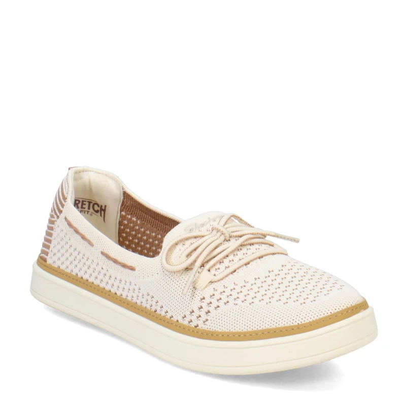 Skechers Women's Coastal-Drive Boat Shoe, Off-White, 8.5