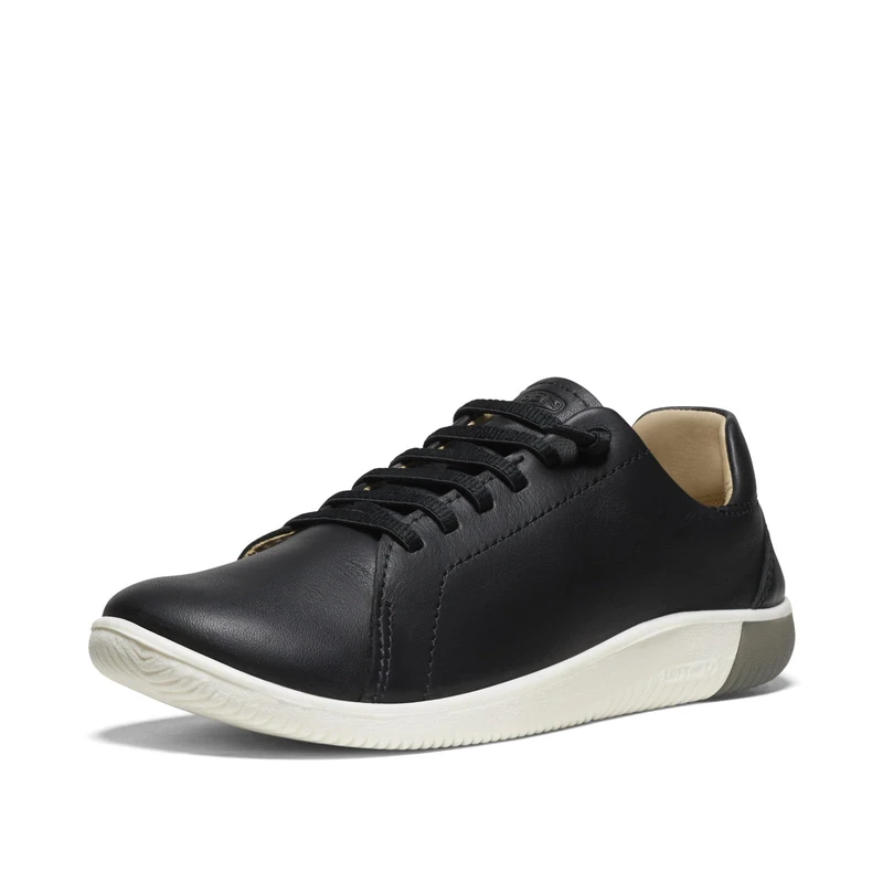KEEN Women's KNX Lace Up Lightweight Flexible Sneakers, Black/Star White, 2.5