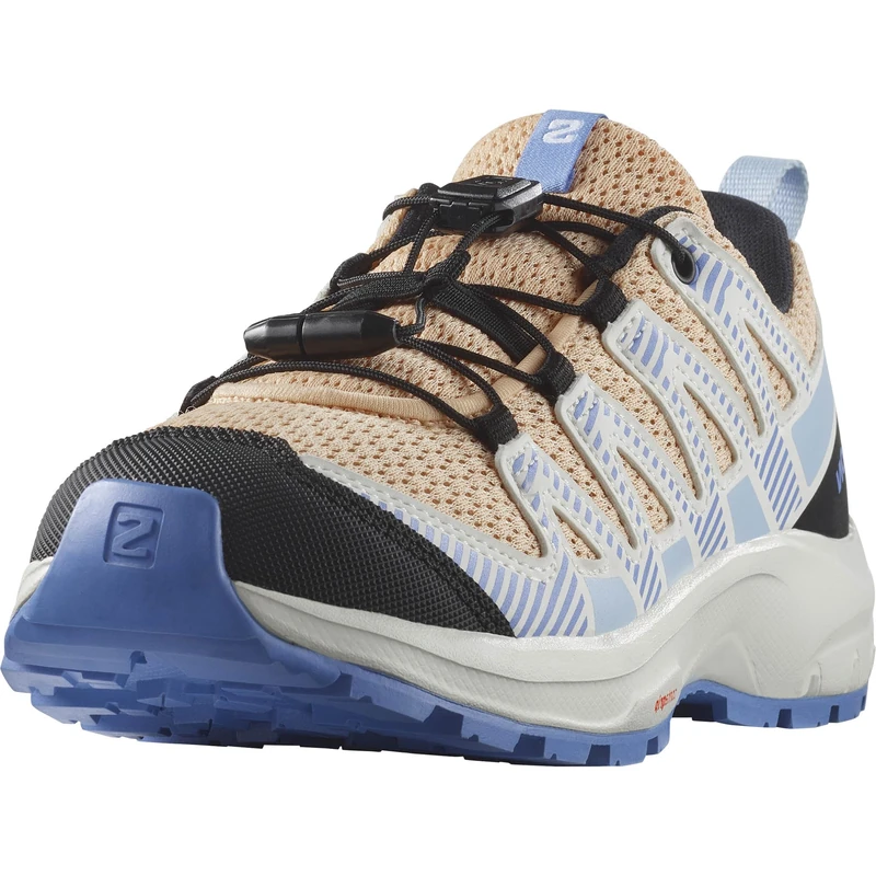 Salomon XA Pro V8 Unisex Kids Hiking and Running Shoes, Precise fit, All-Terrain Grip, and Sporty Look, Peach Quartz, 4