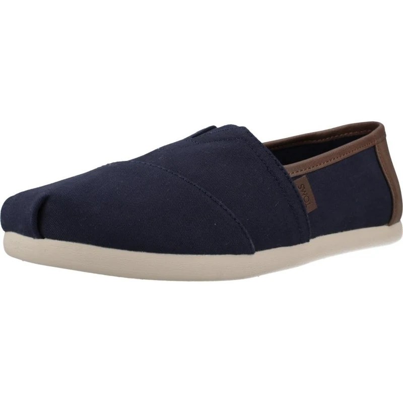 TOMS Classic Alpargata Shoes with CloudBound Insoles, Slip-On Elastic Gore & Wide Width Options for Timeless Comfort Navy
